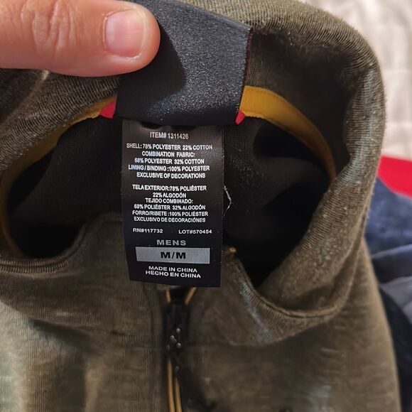 GERRY M Men’s Camo Green Heathered Full Zip Sweatshirt - Picture 11 of 16